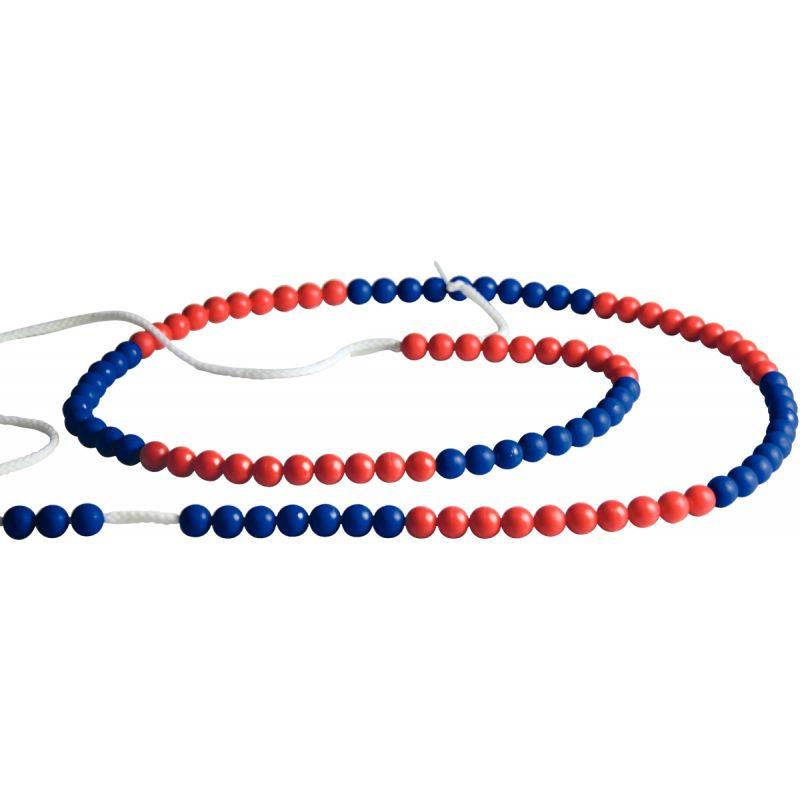 Image de  Chainette de 100 boules rouges / bleues 