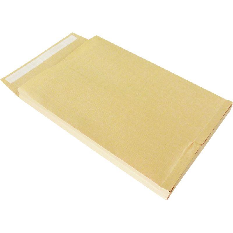 Image de  Paquet de 50 pochettes kraft armé 229x324mm 130g soufflet 30mm bande siliconée 