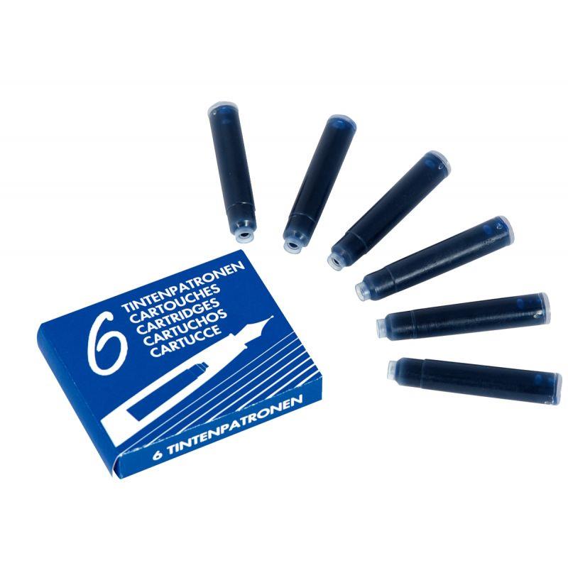 Image de  Étui de 6 cartouches internationales bleues 