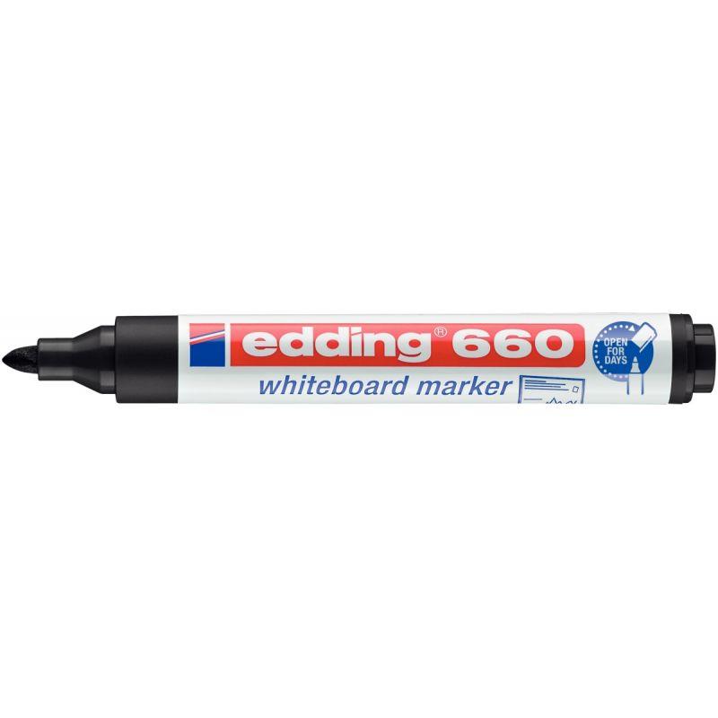 Image de  Marqueur tableau blanc E660 pointe ogive noir 