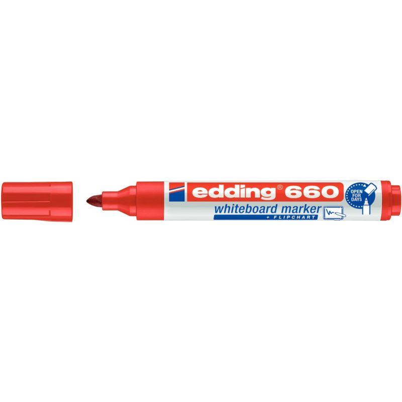 Image de  Marqueur tableau blanc E660 pointe ogive rouge 