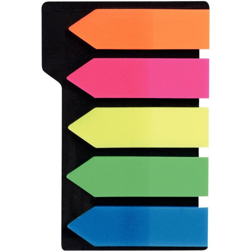 Image de  Carte de 5 x 25 index flèches coloris assortis transparents 