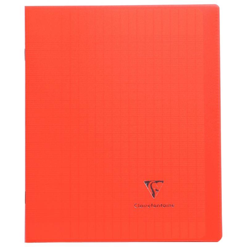 Image de  Piqûre 96 pages KOVERBOOK, format 17x22 cm, seyès 90g, couverture polypropylène rouge 