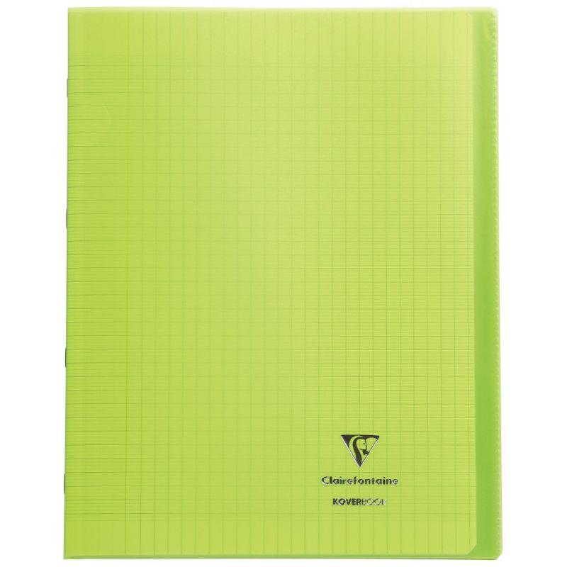 Image de  Piqûre 96 pages KOVERBOOK, format 24x32 cm, seyès 90g, couverture polypropylène vert 
