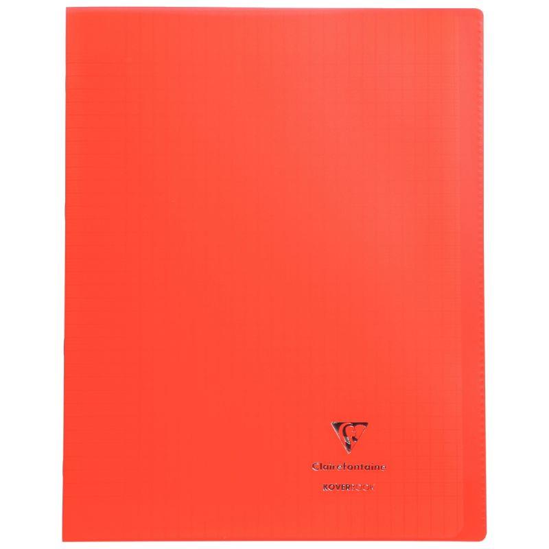 Image de  Piqûre 96 pages KOVERBOOK, format 24x32 cm, seyès 90g, couverture polypropylène rouge 