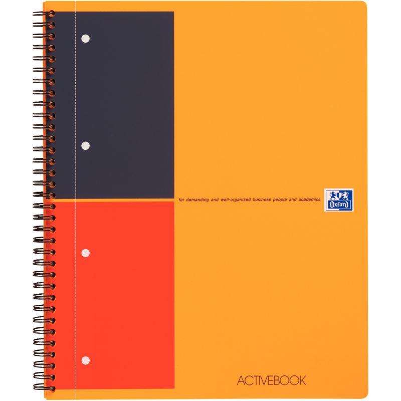 Image de  Cahier à reliure intégrale ACTIVEBOOK format A4+ ligné 6 mm, 160 pages perforées 