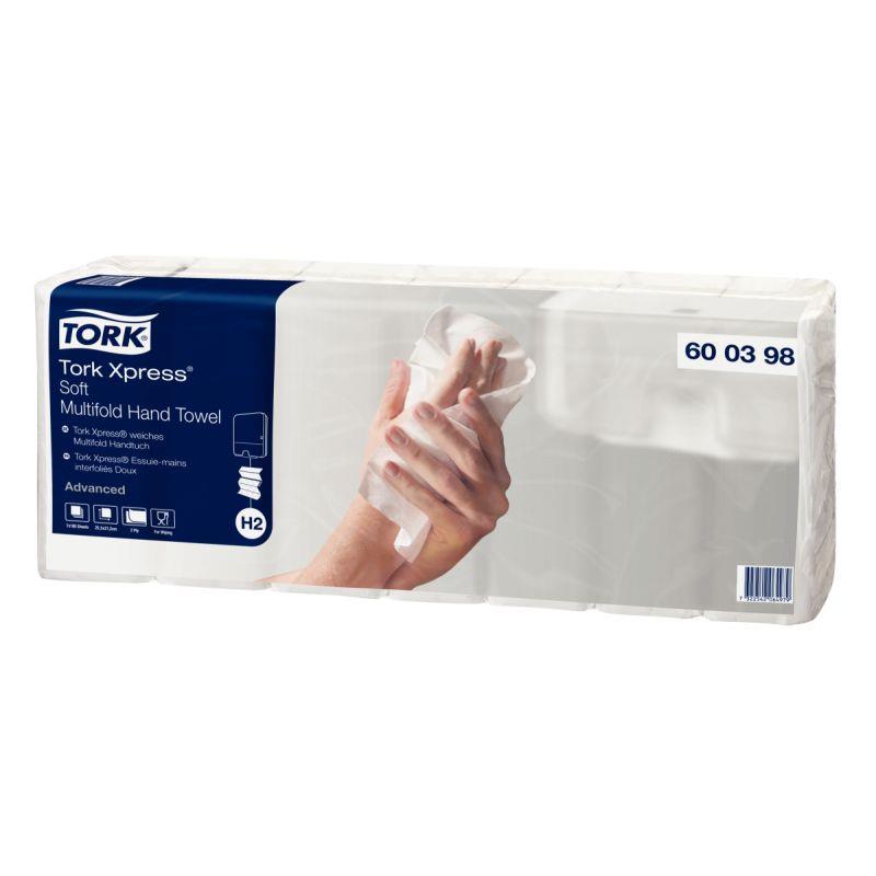 Image de  Paquet de 1260 essuie-mains H2 pliage Z blanc 