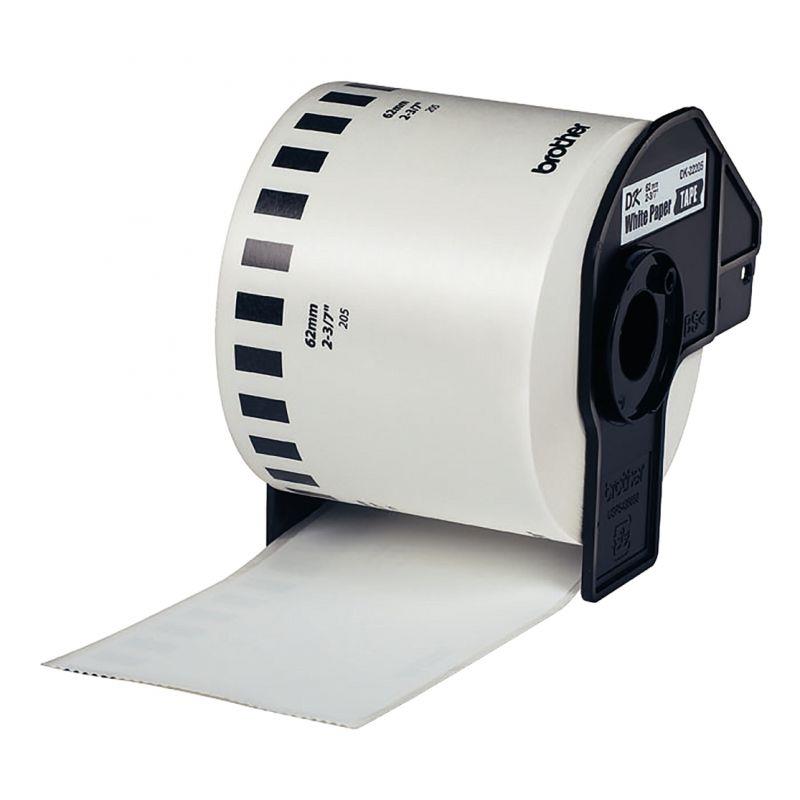 Image de  Ruban continu support papier adhésif 62 mm x 30,48 mm noir et blanc 