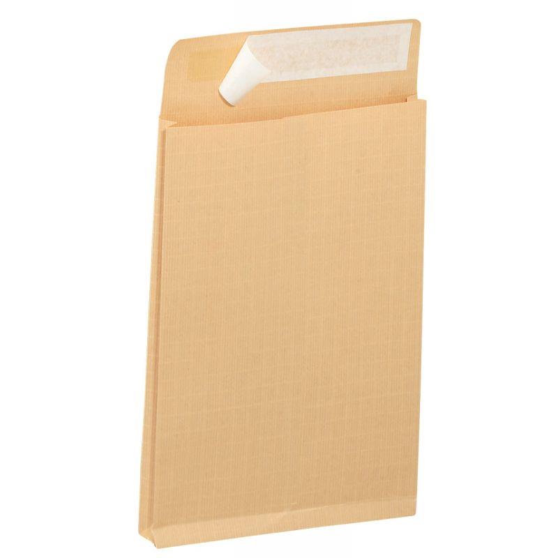 Image de  Paquet de 50 pochettes kraft armé 280x365mm soufflet 30mm bande siliconée 