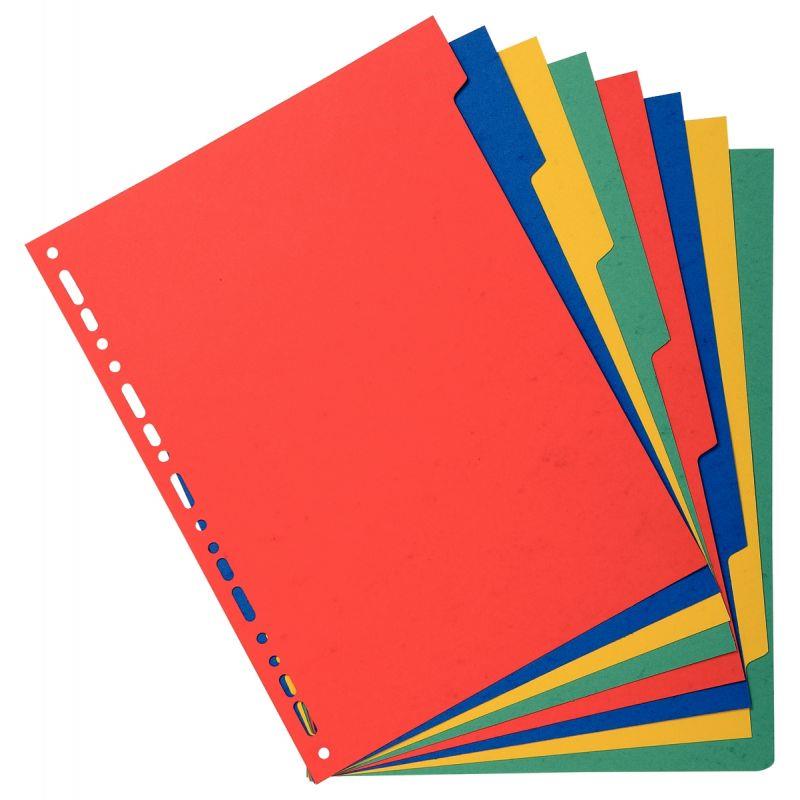 Image de  Jeu de 8 intercalaires en carte recyclée 220g, format A4 