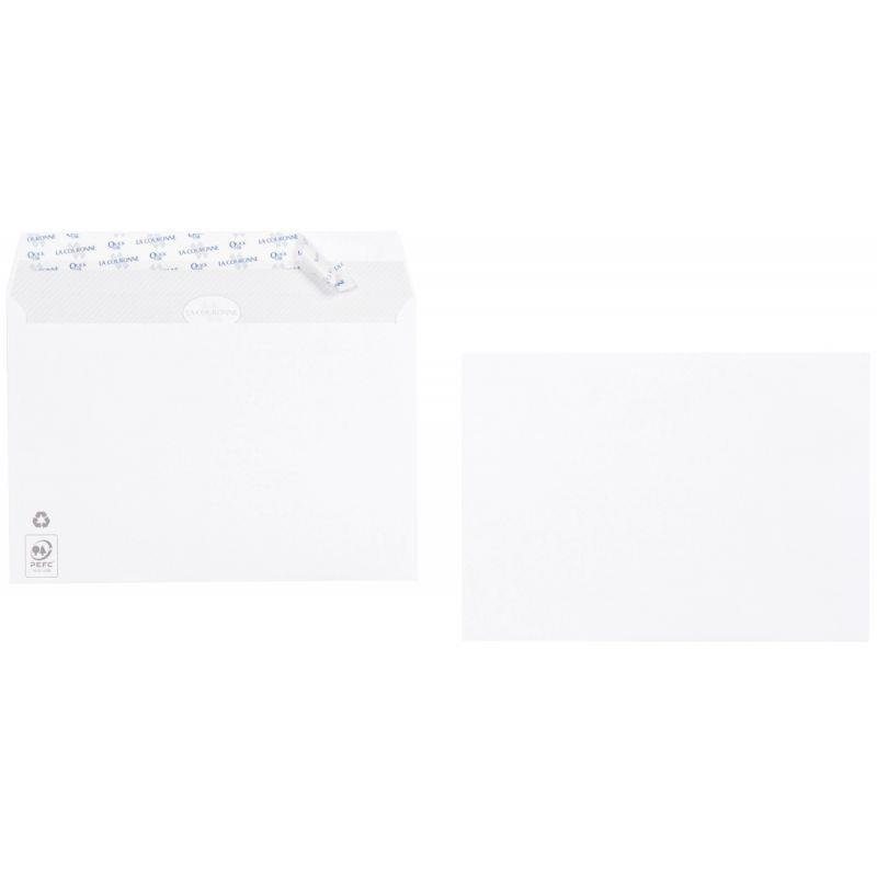 Image de  Boite de 500 enveloppes blanches 162x229mm 90g bande siliconée 