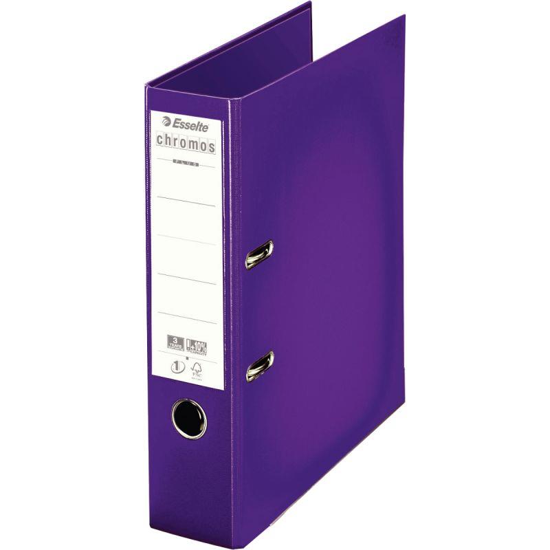 Image de  Classeur à levier CHROMOS+ pour format A4, dos 8 cm, violet 