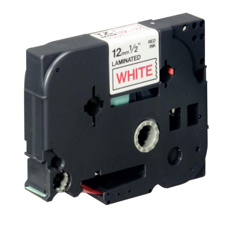 Image de  Recharge de ruban BROTHER TZE  rouge et blanc 12 mm 