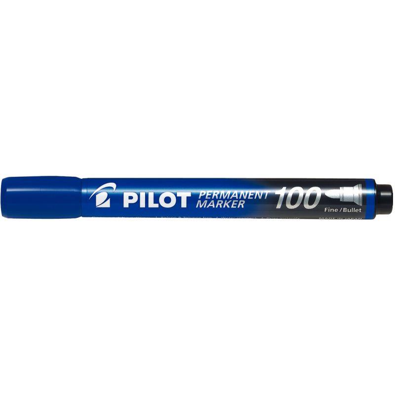 Image de  Marqueur permanent 100  ogive pointe fine bleu 