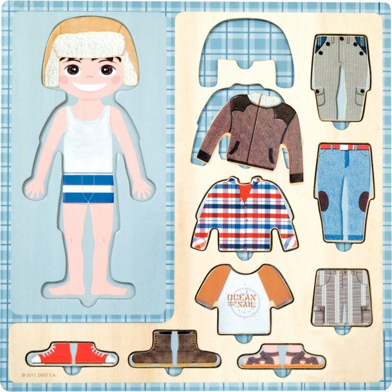 Image de  Puzzle le petit garçon s''habille 