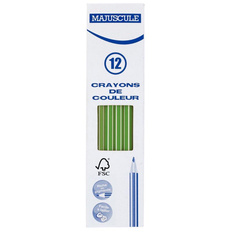 Image de  Boîte de 12 crayons de couleur Majuscule 3mm vert clair 