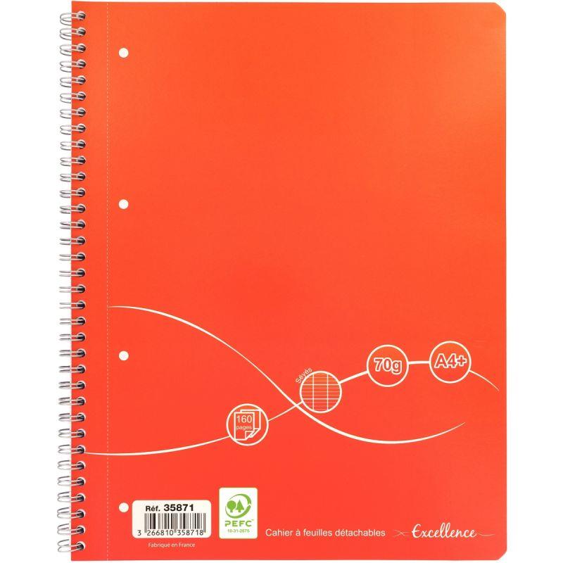 Image de  Cahier à reliure intégrale 160 pages EXCELLENCE, format A4+, seyès, papier 70g 