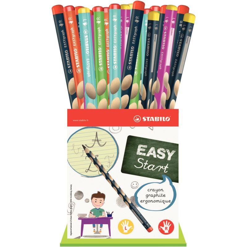 Image de  Godet de 36 crayons Easygraph 30 droitiers + 6 gauchers 