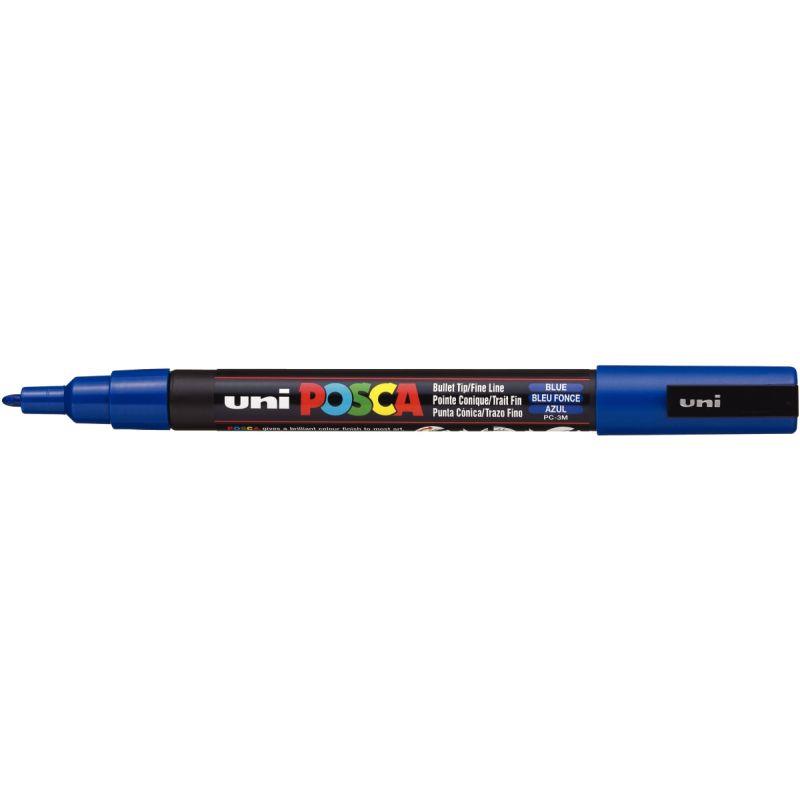 Image de  Marqueur Posca pointe fine ogive bleu foncé 