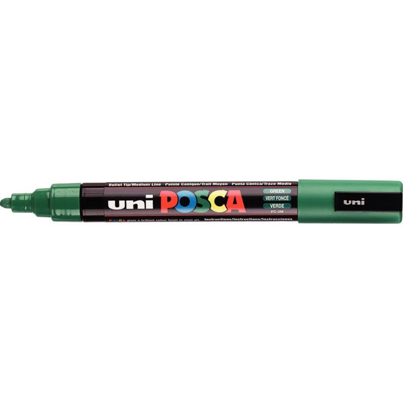 Image de  Marqueur Posca pointe moyenne ogive vert foncé 