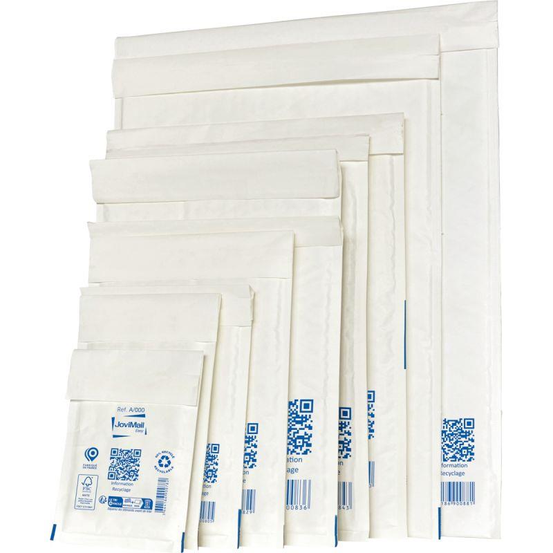 Image de  Paquet de 10 pochettes blanches bulles d''air 110x160mm 