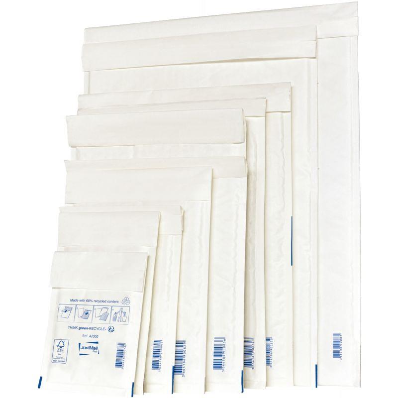 Image de  Paquet de 10 pochettes blanches bulles d''air 120x210mm 