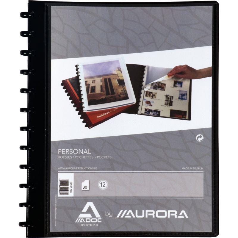 Image de  Protège-documents personnalisable 60 vues ADOC BIND-EX, couverture en polypropylène noir 
