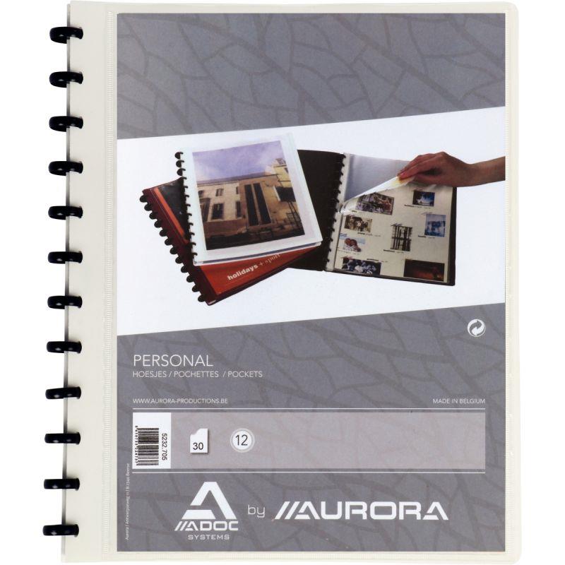 Image de  Protège-documents personnalisable 60 vues ADOC BIND-EX, couverture en polypropylène blanc 