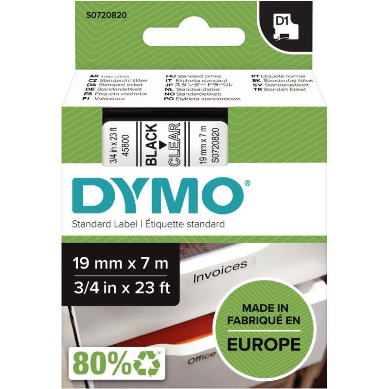 Image de  Recharge DYMO D1 19 mm x 7 m noir et transparent 19 mm 