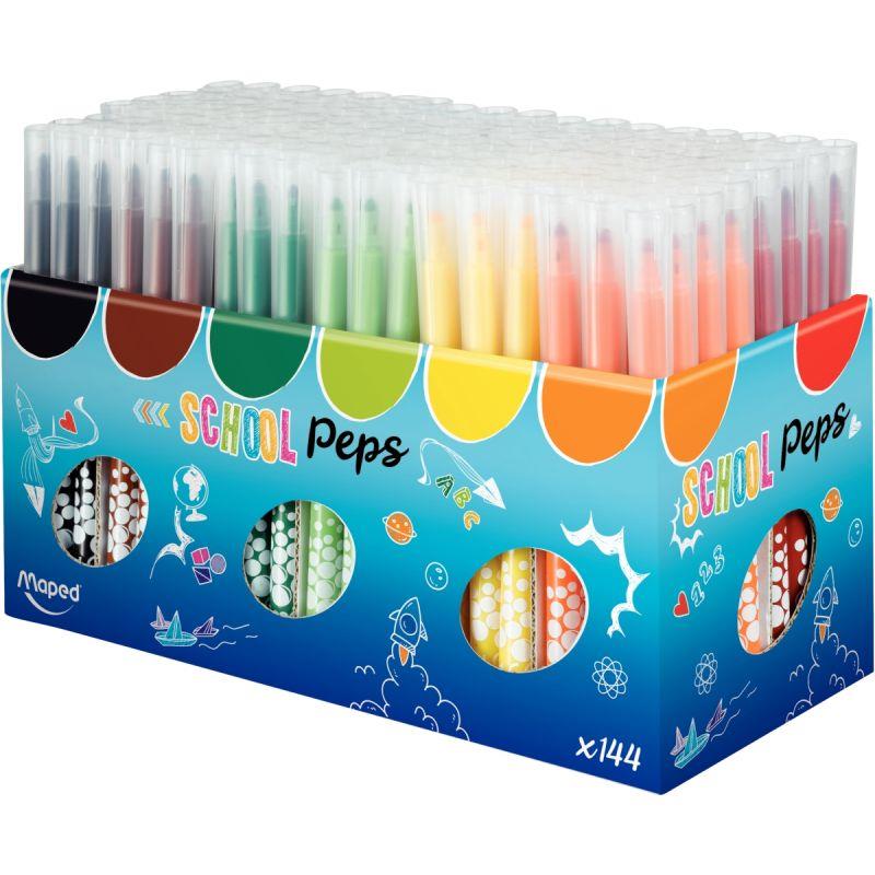 Image de  Classpack de 144 feutres Schoolpeps assortis 