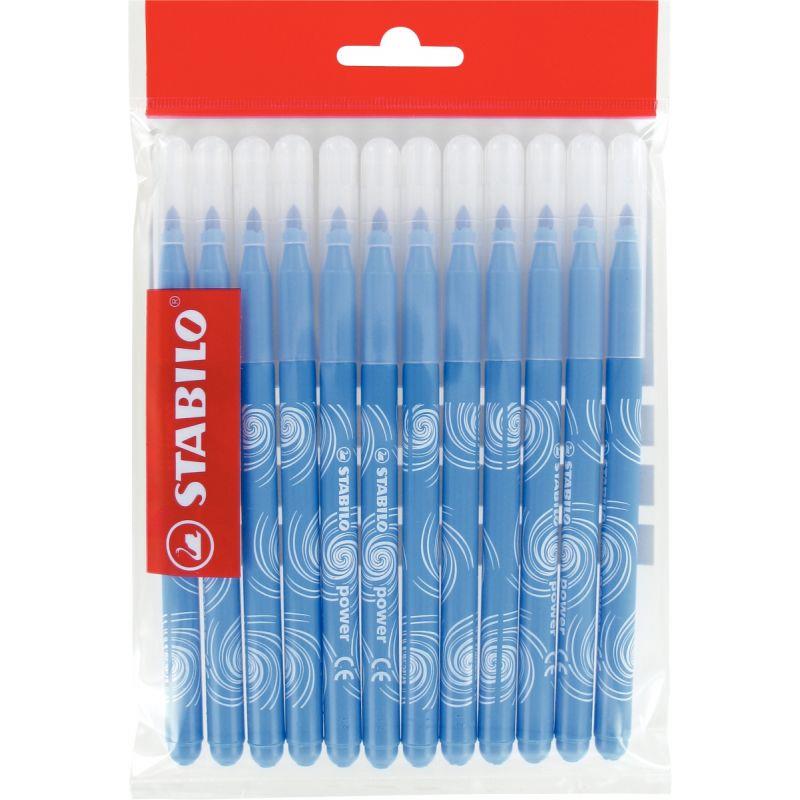Image de  Recharge pour classpack de 12 feutres Power bleu clair 
