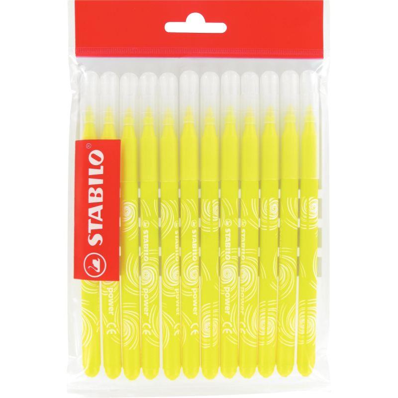 Image de  Recharge pour classpack de 12 feutres Power jaune 
