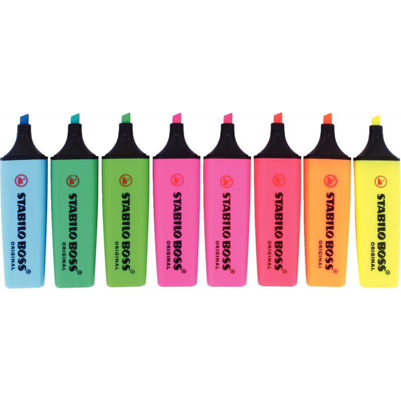 Image de  Pochette de 8 surligneurs Boss assortis 