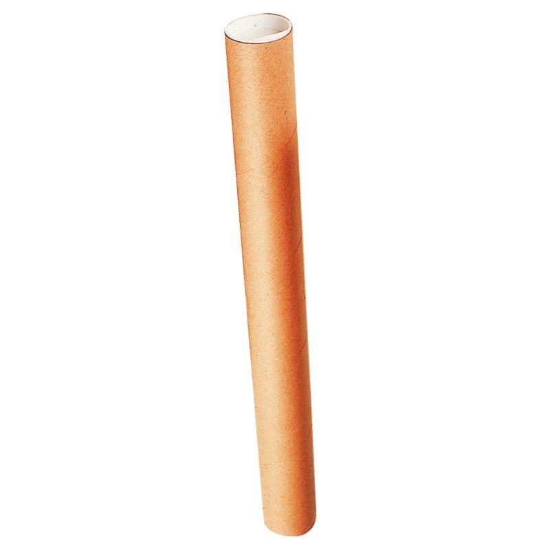 Image de  Tube en carton diamètre 4cm longueur 38cm avec 2 embouts 