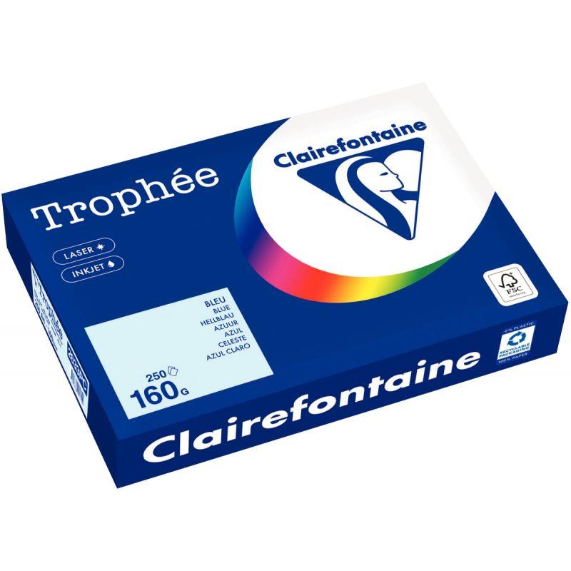 Image de  Paquet de 250 feuilles format A4 160g bleu CLAIREFONTAINE 