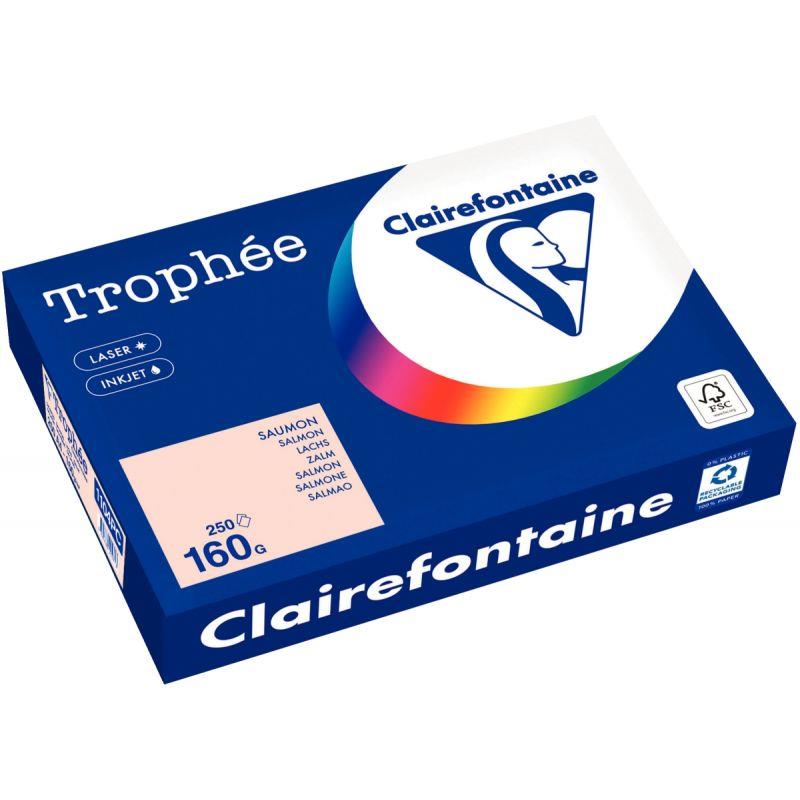 Image de  Paquet de 250 feuilles format A4 160g saumon CLAIREFONTAINE 