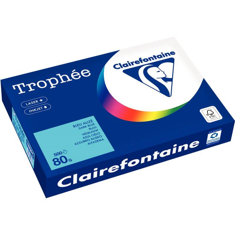 Image de  Ramette de 500 feuilles format A3 80g bleu alizé CLAIREFONTAINE 