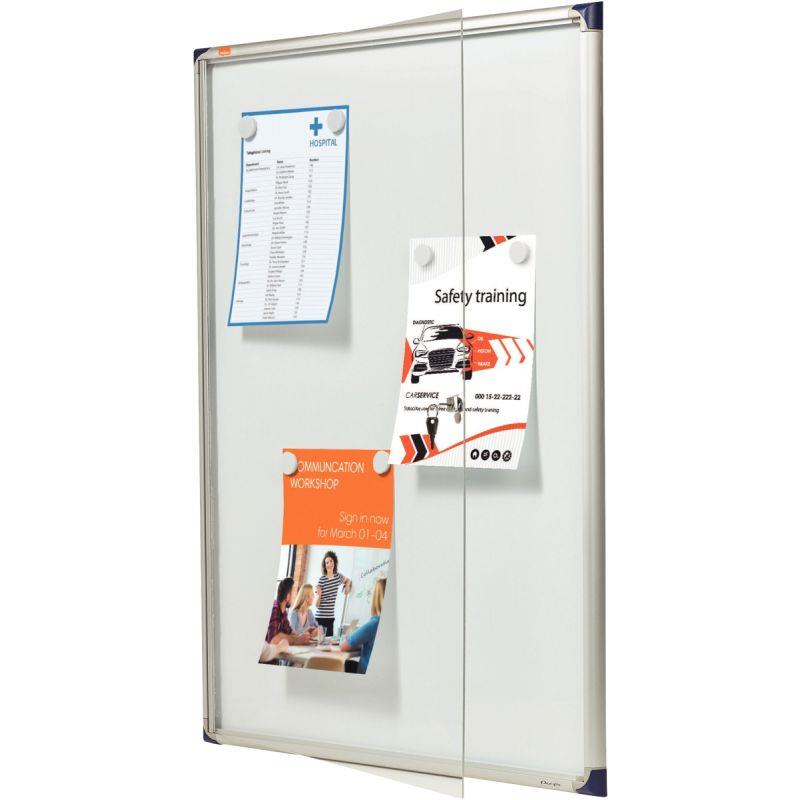 Image de  Vitrine d''intérieur extra-plate fond métal 9 feuilles A4 