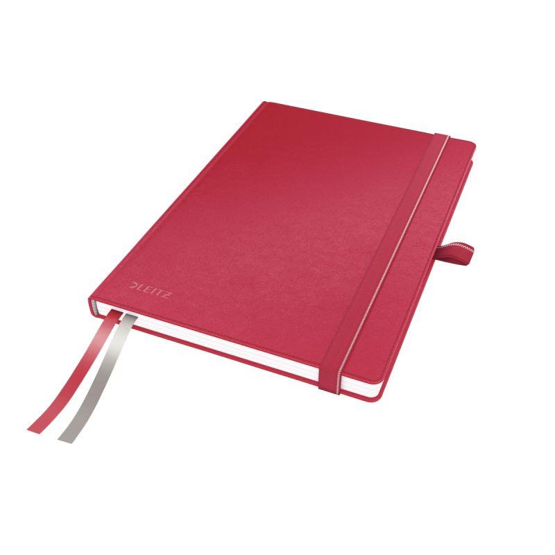 Image de  Cahier broché 160 pages LEITZ Complete, format A5, ligné 100g, rouge 