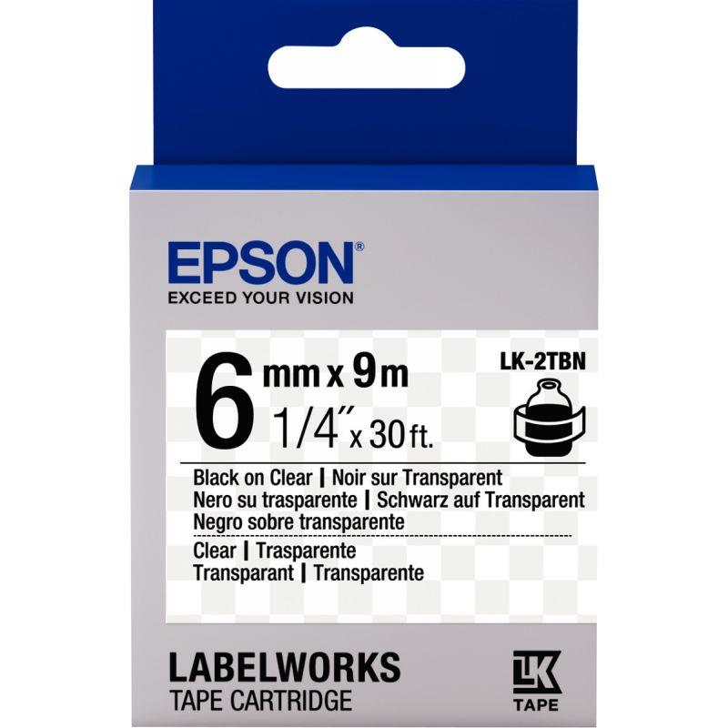 Image de  Recharge EPSON LK 6mmx9m noir/transparent 