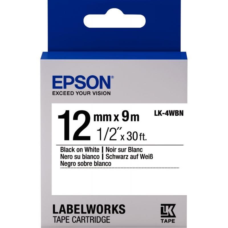 Image de  Recharge EPSON LK 12mmx9m noir/blanc 