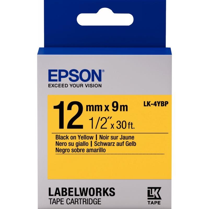 Image de  Recharge EPSON LK 12mmx9m noir/jaune 