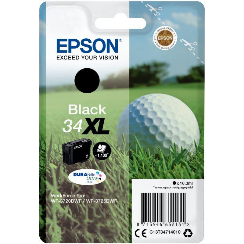 Image de  Epson BALLE DE GOLF / 34XL cartouche jet d''encre noire haute capacité authentique (T347140) 