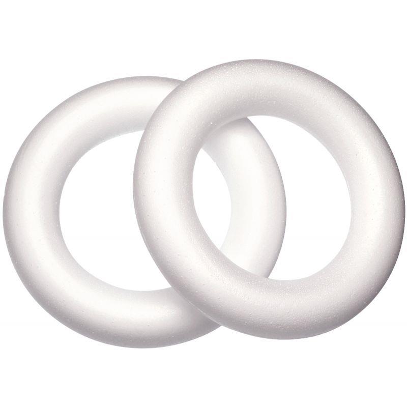Image de  Lot de 10 couronnes en styropor, diamètre 25 cm 