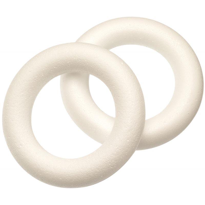 Image de  Lot de 10 couronnes en styropor, diamètre 15 cm 