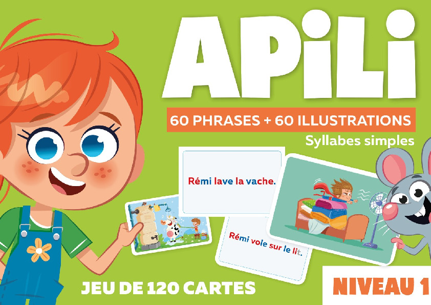 Image de  Jeu de 120 cartes apili niveau 1 