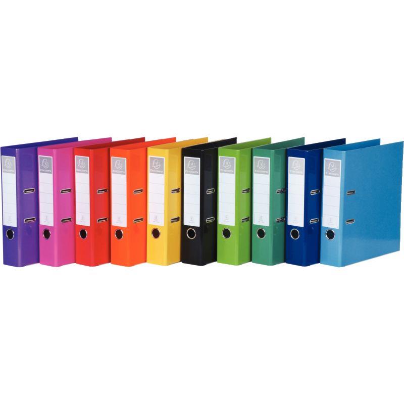 Image de  Lot de 10 classeurs à levier IDERAMA pour format A4, dos 7 cm, coloris assortis 
