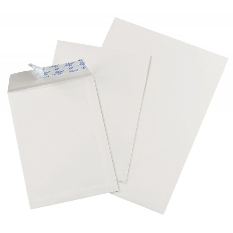 Image de  Paquet de 50 pochettes blanches 162x229mm 90g bande siliconée 