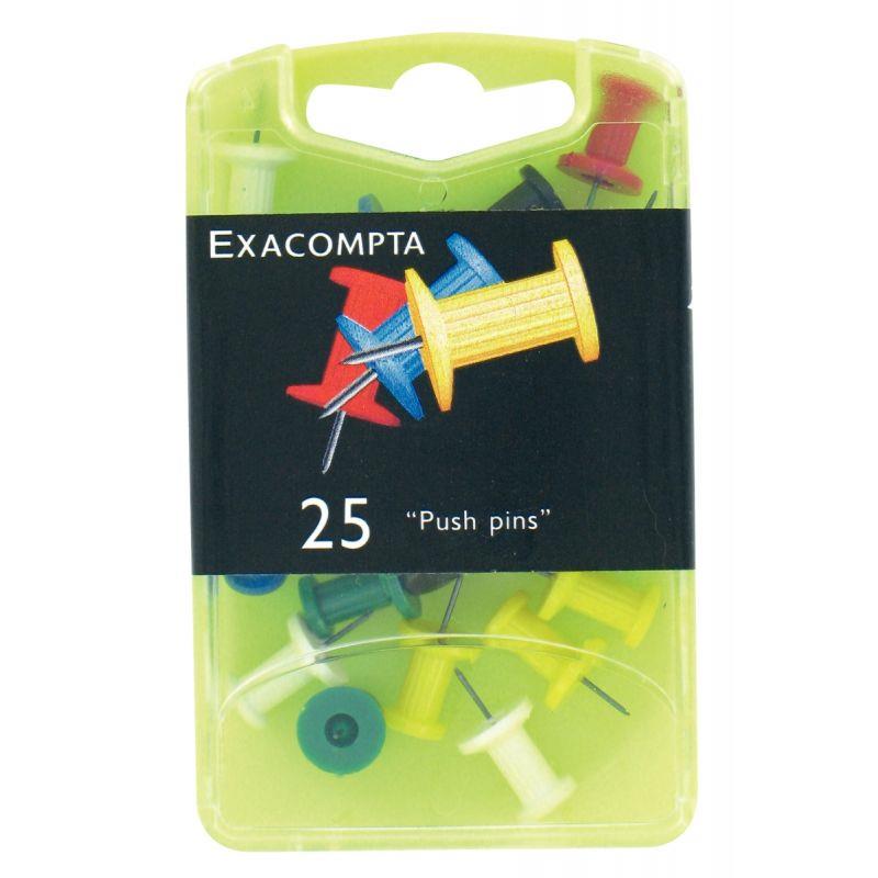 Image de  Boite de 25 pushpins 10mm assortis CAPSA 