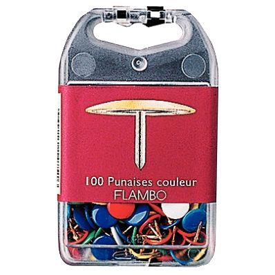 Image de  Boîte de 100 punaises diamètre 9 mm assortis CAPSA 